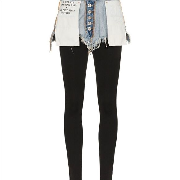 Unravel Project Reverse Short Cotton Leggings (26) - Picture 4 of 13